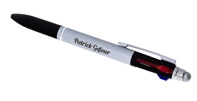 Touchpen 3 Farben Kugelschreiber mit Gravur