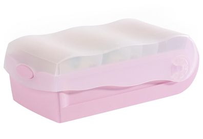 HAN Karteibox A8 CROCO quer pastell rosa