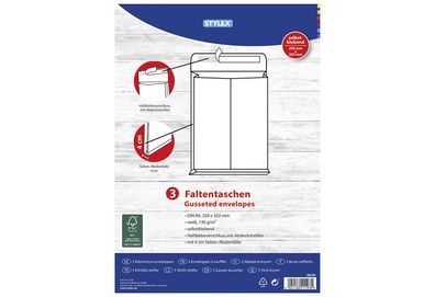 Falten-Versandtaschen B4 3er Pack 665907