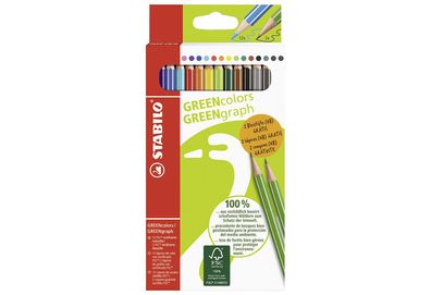 Stabilo Buntstifte GREENcolors GREENgraph 12 + 2 Promo Etui