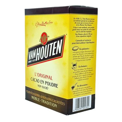 VAN HOUTEN L'ORIGINAL CACAO EN POUDRE non sucré - Kakao ohne Zucker 250 Gramm