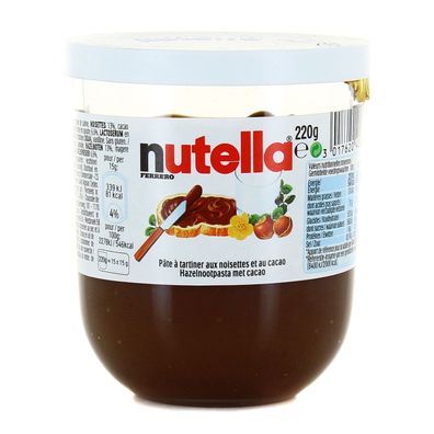 Ferrero Nutella Schokoladenaufstrich 220g – Cremiger Genuss aus Frankreich