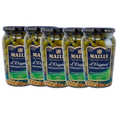 Maille Mini Gurken Cornichons Extra fein - 5 Gläser à 400g: Französischer Genuss