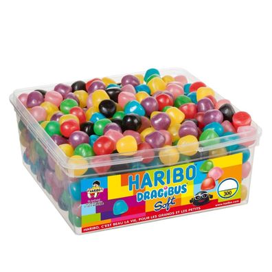 Haribo Dragibus: Bunte Soft-Kaubonbons, 300 Stück aus Frankreich, Fruchtmix