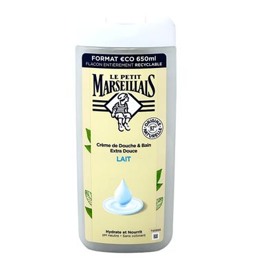 Le Petit Marseillais Duschgel & Badezusatz mit Milch 650 ml – Pflege aus Frankreich