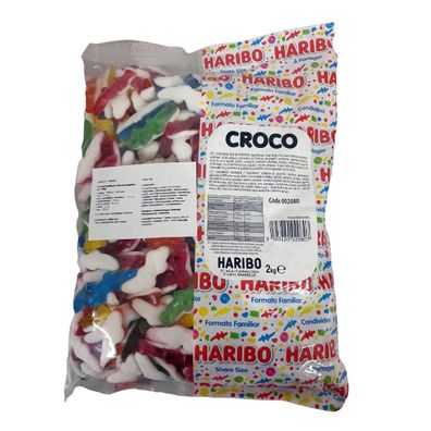 Haribo Croco Krokodile Vrac 2KG Mega Beutel – Fruchtige Gummibonbons aus Frankreich