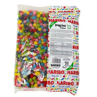 Haribo Dragibus Soft Kaubonbons 2KG Mega Pack – Fruchtiger Genuss für Naschliebhaber