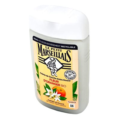 Le Petit Marseillais Duschgel Orangenblüten, 250 ml – Sanfte Pflege Fleur d'Oranger