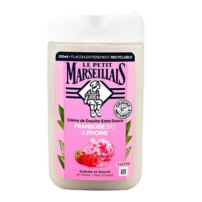 Le Petit Marseillais Duschgel Himbeere Pfingstrose 250 ml – Französische Pflege