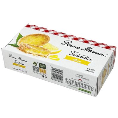 Bonne Maman Zitronentörtchen - Einzelportionen, perfekt für unterwegs, 125g