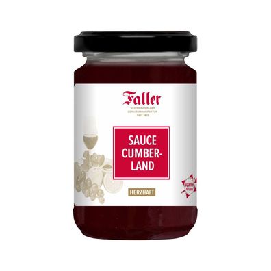 Faller Cumberland Sauce – Traditioneller Schwarzwälder Genuss im 260ml Glas