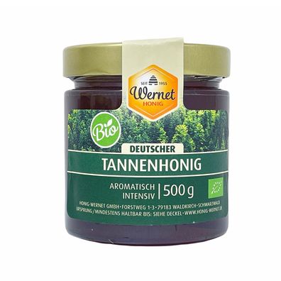 Honig Wernet BIO-Tannenhonig aus den Schwarzwälder Tannenwäldern: im 500g Glas