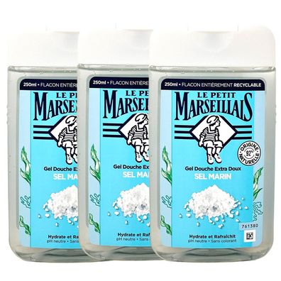 Le Petit Marseillais Feuchtigkeitsspendendes Duschgel mit Meersalz 3 x 250ml