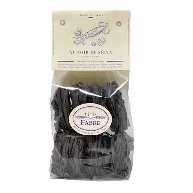 Pâtes Fabre Gourmet Tagliatelle mit Sepia Pâtes au Noir de Sepia 250g aus Frankreich