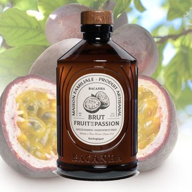 Bacanha Sirop Brut Fruit de la Passion Bio 400ml – Bio-Passionsfrucht-Sirup