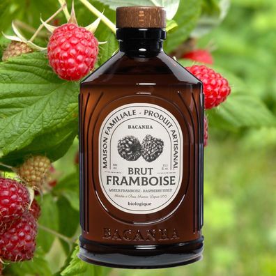 Bacanha Sirop Brut Framboise Bio 400ml – Bio-Himbeer-Sirup mit Bio-Rohrzucker