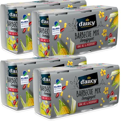 d'aucy Barbecue Mix - 100% ohne Salz und Zuckerzusatz, 4 Pack = 12 x 110 Gramm