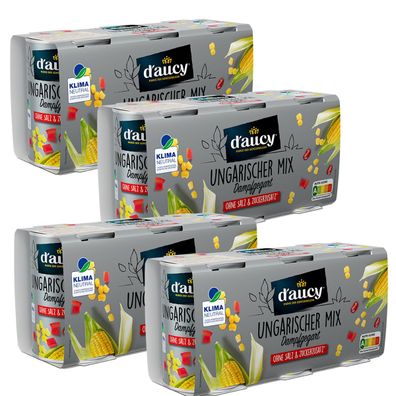 d'aucy Ungarischer Mix - 100% ohne Salz und Zuckerzusatz, 4 Pack = 12 x 110 Gramm