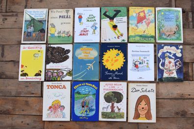 16 x Kinderbuch Kinderbücher Bilderbuch DDR Konvolut Sammlung Set Buch Antik Alt Groß