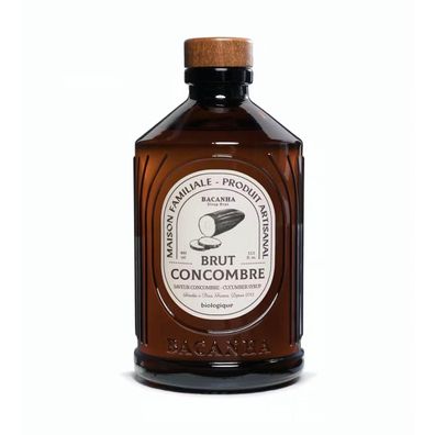 Bacanha Sirop Brut de Concombre Bio 400 ml - Bio Gurken Sirup mit Bio Rohrzucker