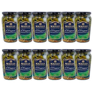 Maille Mini Gurken Cornichons Extra fein 12er Tray 12 x 400 Gr. Original