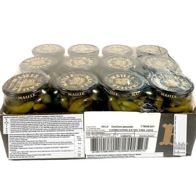 Maille Mini Gurken Cornichons Extra fein 12er Tray 12 x 400 Gr. Original