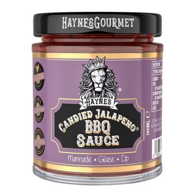 Haynes Gourmet Candied Jalapeno BBQ Sauce - Sehr scharf, mit kandierten Jalapeños