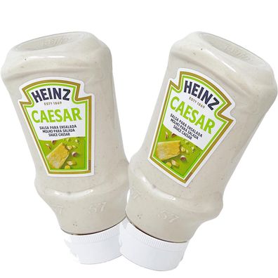 Heinz Caesar Salat Dressing 2 x 400ml – Große Spenderflasche für köstliche Salate