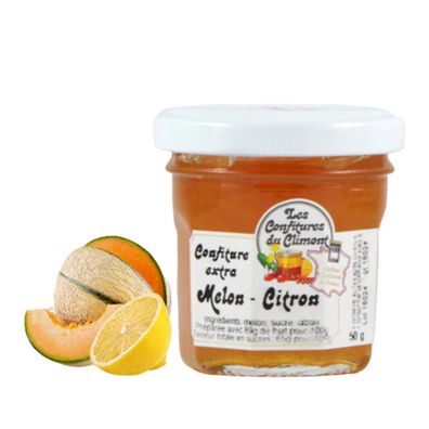 Les Confitures du Climont Melonen-Zitronen Konfitüre Extra 50g - Feine Fruchtmischung