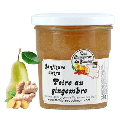 Les Confitures du Climont Birne & Ingwer Konfitüre extra 350g – Handgemacht