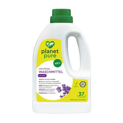 PLANET PURE Universal Waschmittel 37 WL, Lavendel, 98,4% natürliche Inhaltsstoffe