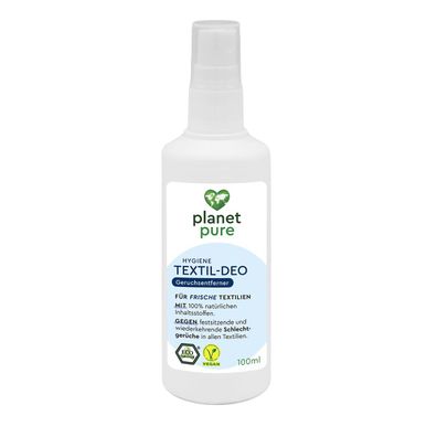 PLANET PURE Hygiene Textil-Deo: Frische mit natürlichen Inhaltsstoffen, 100 ml