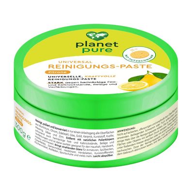 PLANET PURE Universal Reinigungs-Paste Zitrone universell & kraftvoll 300 Gramm