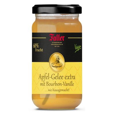 Faller Apfel-Gelee mit Bourbon Vanille – Feiner Schwarzwälder Genuss, 330g