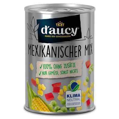 d'aucy Mexiko Mix -- 100% ohne Salz und Zuckerzusatz, klimaneutral, 250 Gramm Dose