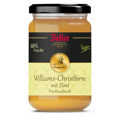 Faller Williams-Christbirne mit Zimt: Schwarzwälder Fruchtaufstrich, 60% Frucht, 330g