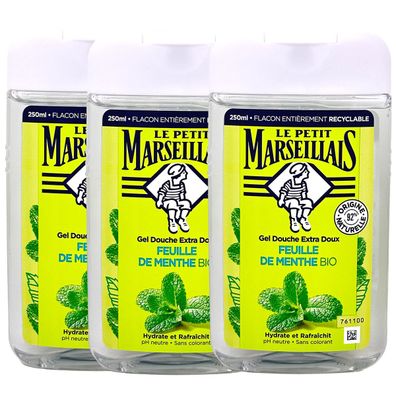 Le Petit Marseillais Duschgel mit Minze 3 x 250 ml aus Frankreich