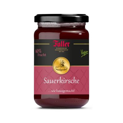 Fruchtaufstriche aus dem Schwarzwald Faller Sauerkirschen Konfitüre Vegan 330 g