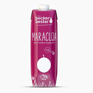 beckers bester Frucht Nektar Getränk Maracuja Nektar 1 x 1 Liter