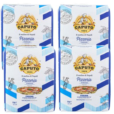 FARINA CAPUTO Weichweizenmehl TYP '00' Pizzamehl 4x5 kg mulino di Napoli