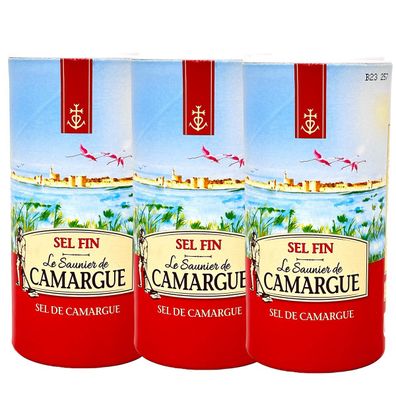 Le Saunier de Camargue Fleur de Sel Fin 3 x 250 Gramm feines Mehrsalz