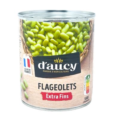 d'aucy Flageolets Grüne Bohnenkerne Extra Fein – 400g Dose, zart und vielseitig