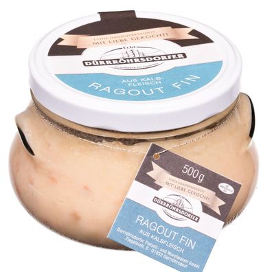 Dürrröhrsdorfer Ragout Fin aus Kalbfleisch im Glas – 500 g, Premium Genuss!