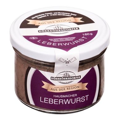 Hausmacher Leberwurst im Glas 160g – Dürrröhrsdorfer Premium Qualität