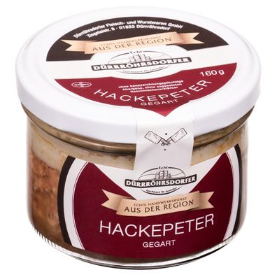 Hausmacher Hackepeter gekocht im Glas 160g – Dürrröhrsdorfer Premium Qualität