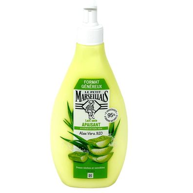 Le Petit Marseillais Body Lotion mit BIO Aloe Vera – 48h Feuchtigkeit, 400ml