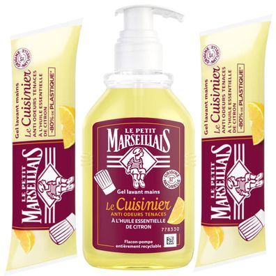 Le Petit Marseillais Flüssigseife Zitrone 300ml + 2x250ml – Frische Reinigung