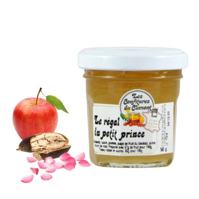 Les Confitures du Climont Le régal du Petit Prince: Apfel-Rose Fruchtaufstrich 50g