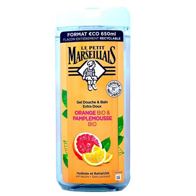 Le Petit Marseillais Duschgel & Badezusatz Orangen & Grapefruit – Frische Pflege