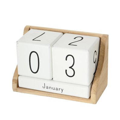 Stilvoller "Manja" Holz Kalender Würfel–6-teiliges System für jeden Tag organisieren!